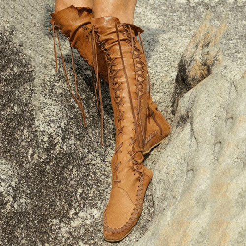 Autumn Winter Women Boots Sexy Ladies Lace Up Fashion Boots Size Sexy Thigh High Boots For Women Western Style