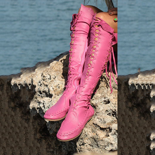 Autumn Winter Women Boots Sexy Ladies Lace Up Fashion Boots Size Sexy Thigh High Boots For Women Western Style