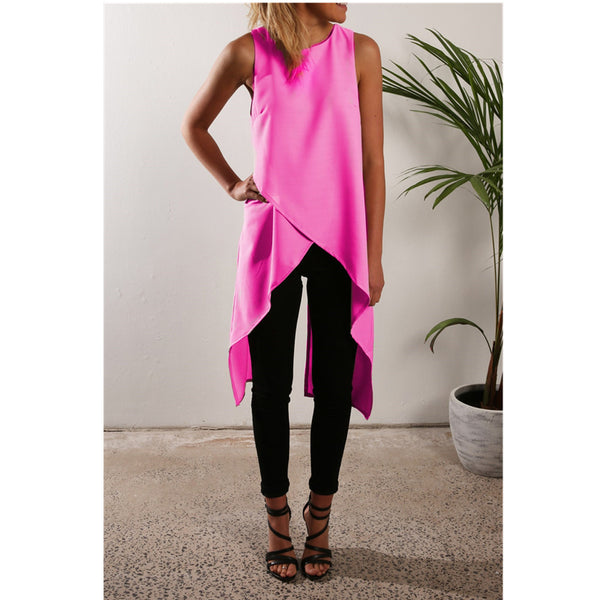 Summer Blouses Off Shoulder Tops Long Women's Shirts Causal Sleeveless O-Neck Chiffon Blouse Vintage Lady Shirt