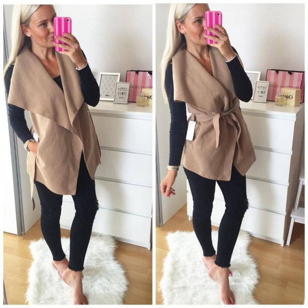 Women Winter Coat Series Autumn Outwear Fashion Women Overcoat Wool Blend Fabric Vests