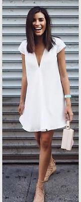 Sexy Women Summer Deep V-Neck  Dresses Casual Plus Size  Short Mini Black Dress