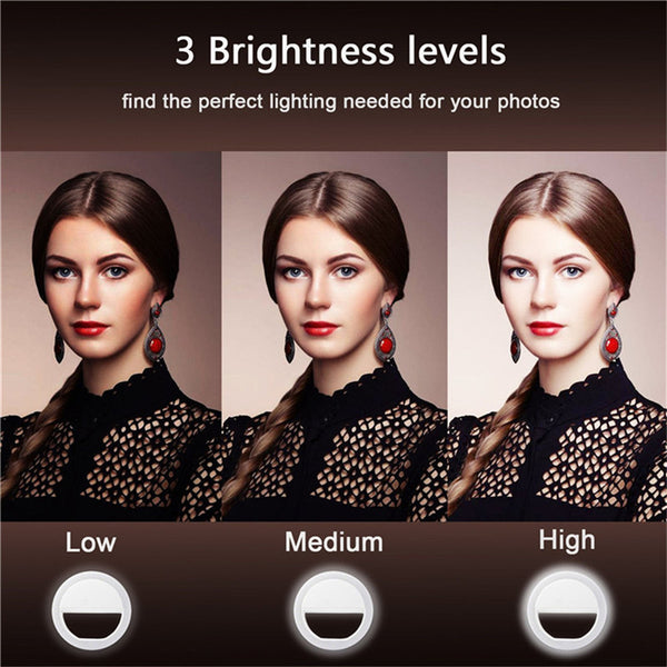Portable Flash 36 Led Camera Enhancing Photography Selfie Ring Light for Smartphone iPhone 6 plus 6s 6 5s 5 4s 4 Samsung Galaxy