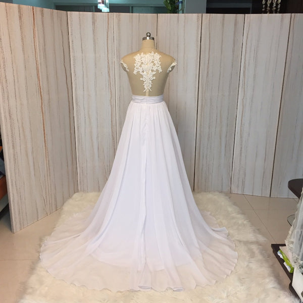 Chiffon Beach Wedding Dress Lace Bridal Dresses