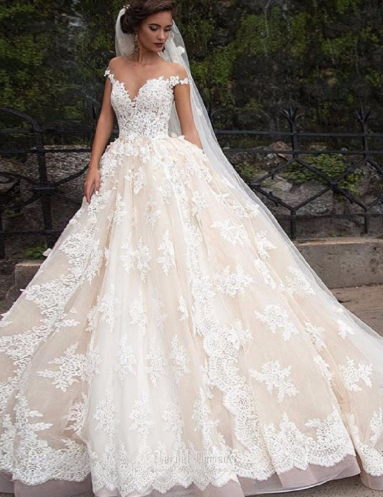 Cinderella Divine - Puff Sleeve Ball Gown Style #B707 – LA TOP DIVAS