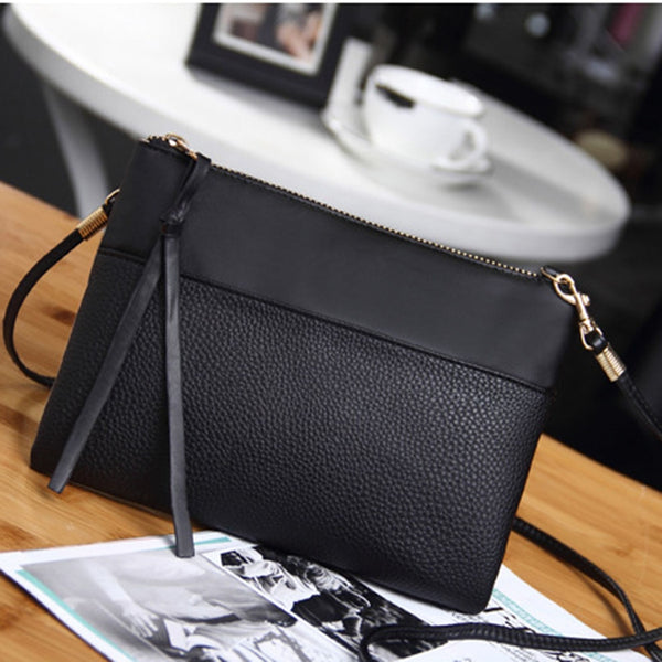 Women's Clutch Black Crossbody Enveloped Shaped Small Messenger Shoulder Bag