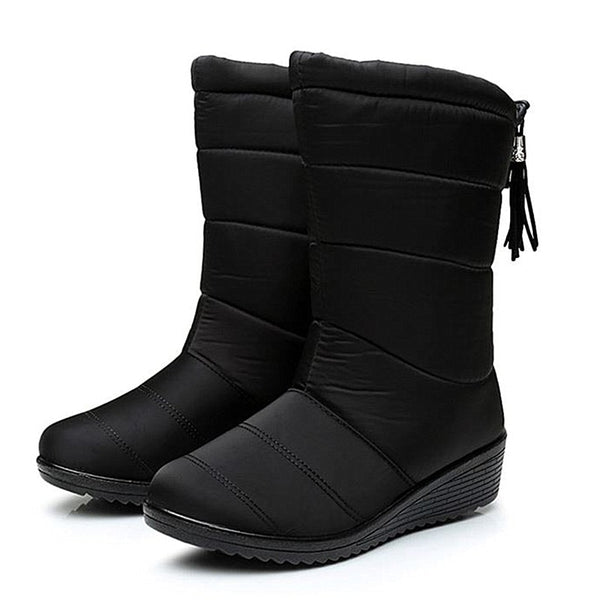 Women Down Winter Boots Waterproof Warm Fur Ankle Snow Boots