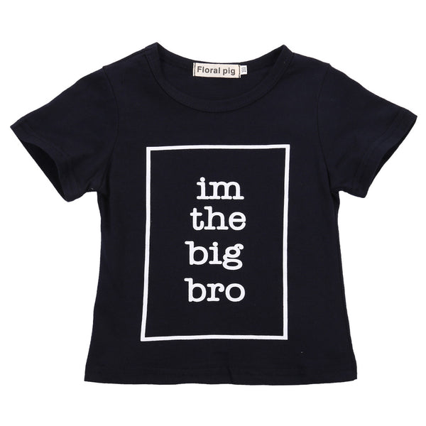 Baby Boys & Girls Big Bro Sister TShirt Top Summer Short Sleeve Casual Child Tops Shirt