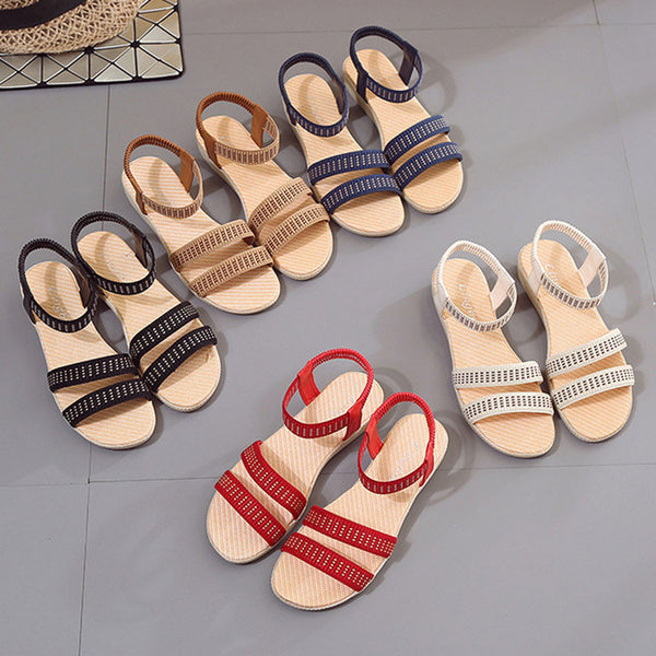 Women Flat Shoes Elasticity Bohemia Leisure Lady Sandals