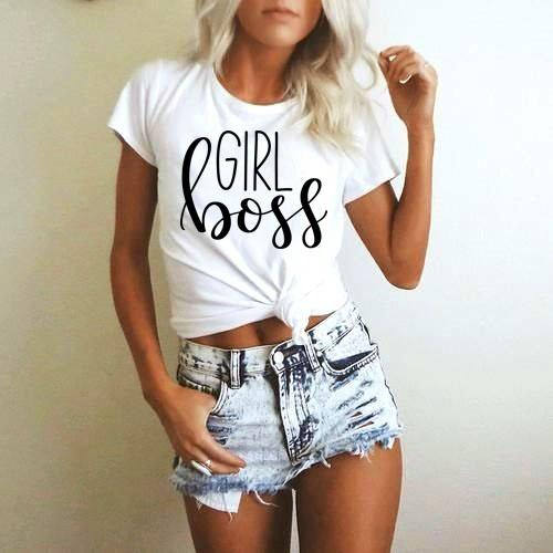 Womens's GIRL BOSS cotton T-shirt
