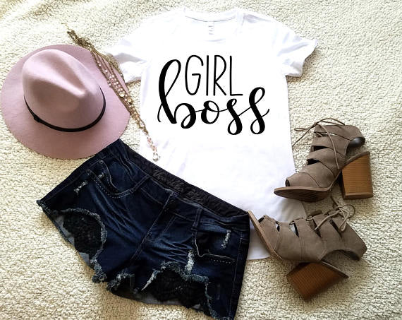 Womens's GIRL BOSS cotton T-shirt