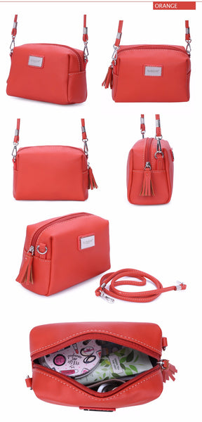 Women Messenger PU Solid Flap Crossbody Bag Purse Shoulder Bag