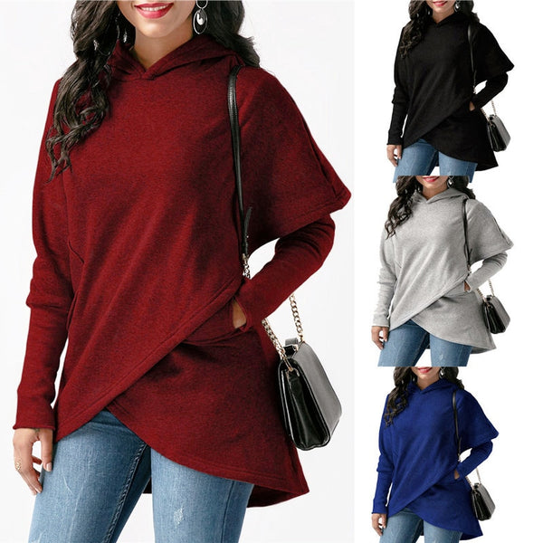 Women Long Sleeve Pullover Top Hoodie Sweater