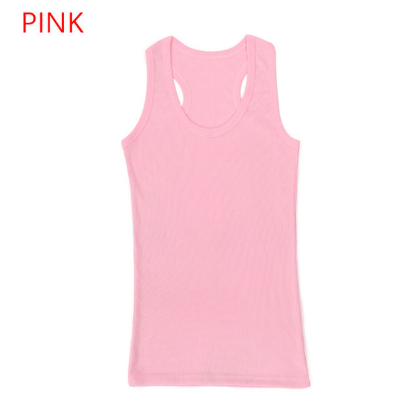 Summer Sexy Low-cut Basic T-shirts Fashion Lady Tank Top Solid Comfortable Cotton Sleeveless Camisole Tops