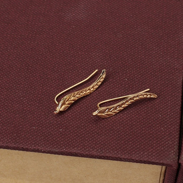 Leaf Wrap Clip Earrings
