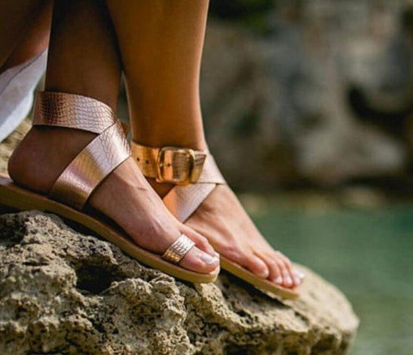 Ladies Summer Sandals Women Sling Back Flats