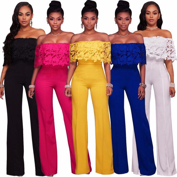 Fashion Women Lace Hollow Out  Jumpsuits & Rompers