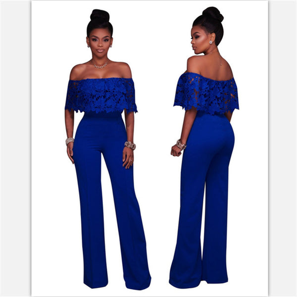 Fashion Women Lace Hollow Out  Jumpsuits & Rompers