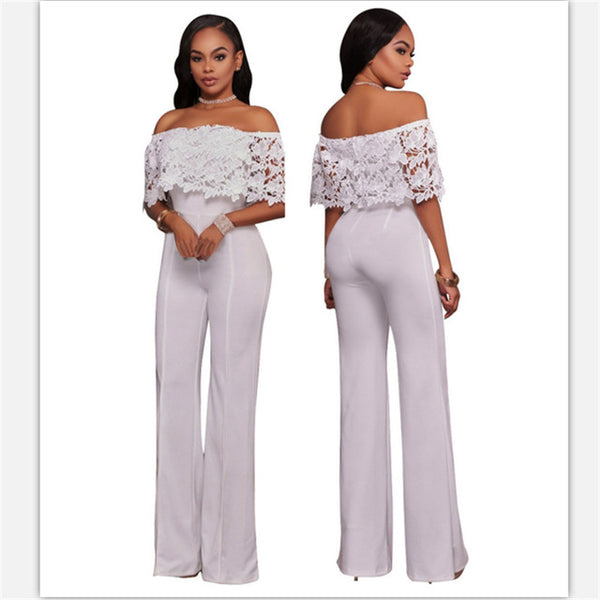 Fashion Women Lace Hollow Out  Jumpsuits & Rompers