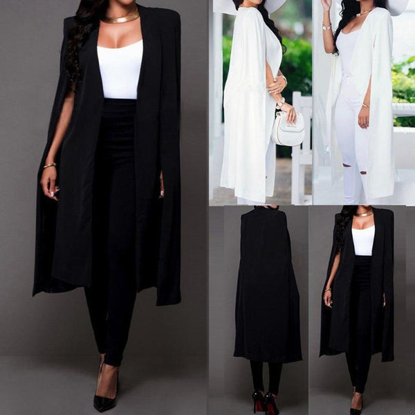 Loose Long Cloak Cape Cardigan Outwear Trench Blazer
