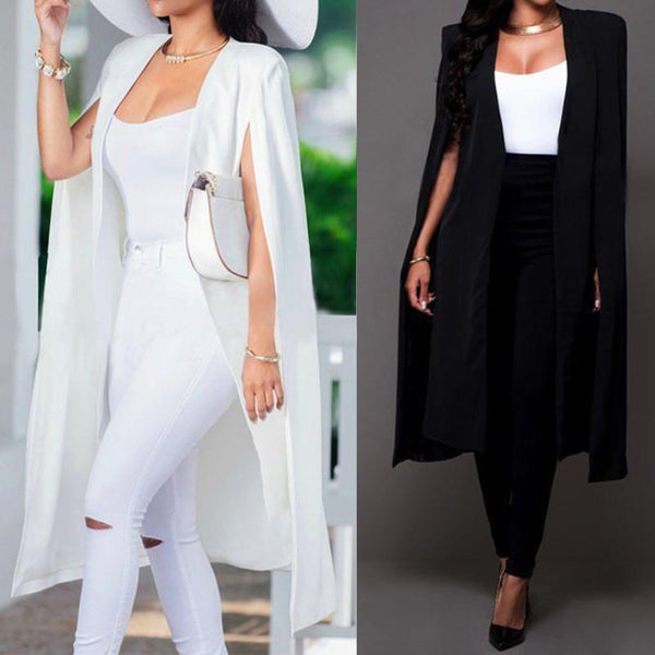 Loose Long Cloak Cape Cardigan Outwear Trench Blazer