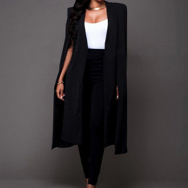 Loose Long Cloak Cape Cardigan Outwear Trench Blazer
