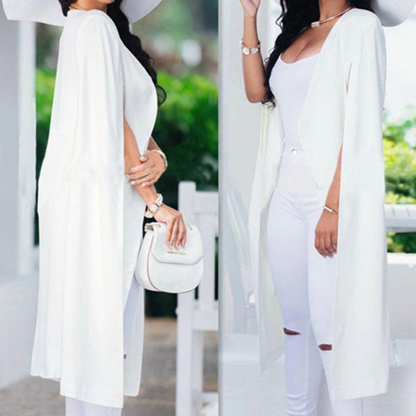 Loose Long Cloak Cape Cardigan Outwear Trench Blazer