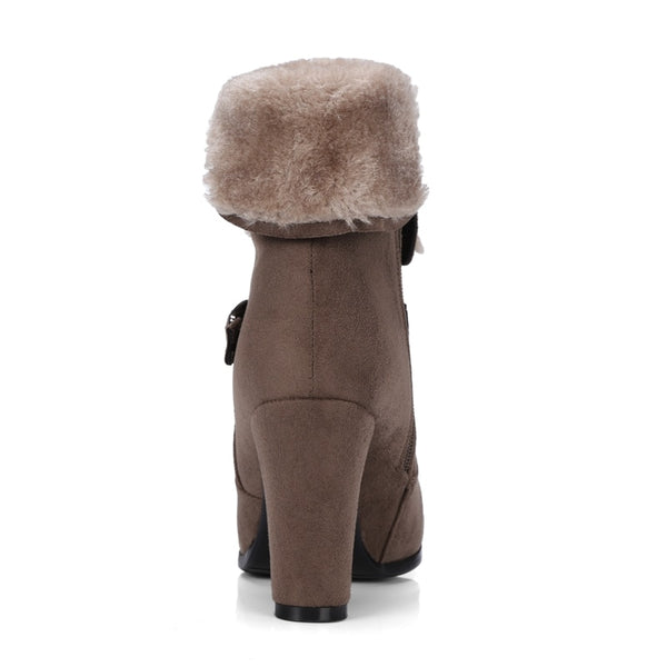 Plush Women Warm Ankle Boots