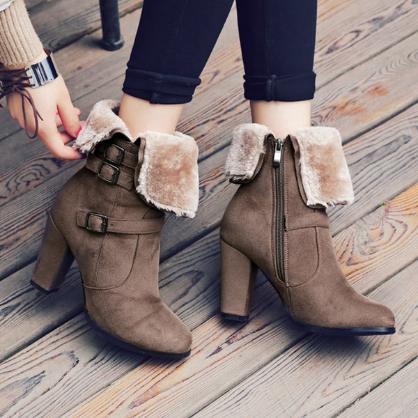 Plush Women Warm Ankle Boots