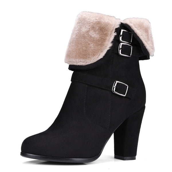 Plush Women Warm Ankle Boots
