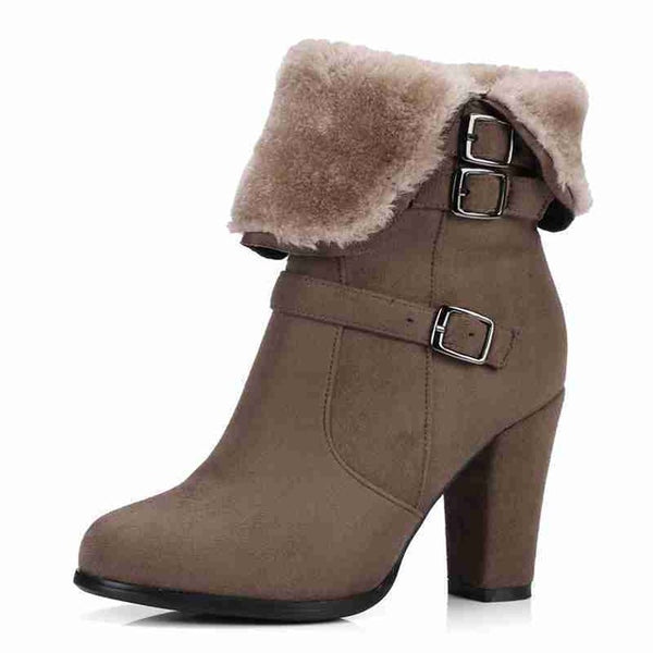 Plush Women Warm Ankle Boots