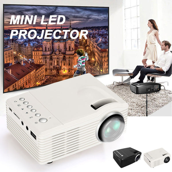 Video Projector LED Projector Portable Home Cinema Theater Mini Projector USB/SD/AV Port Manual Focus