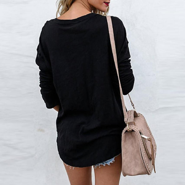 Women's Long Sleeve Chic Fashion Top T-shirt