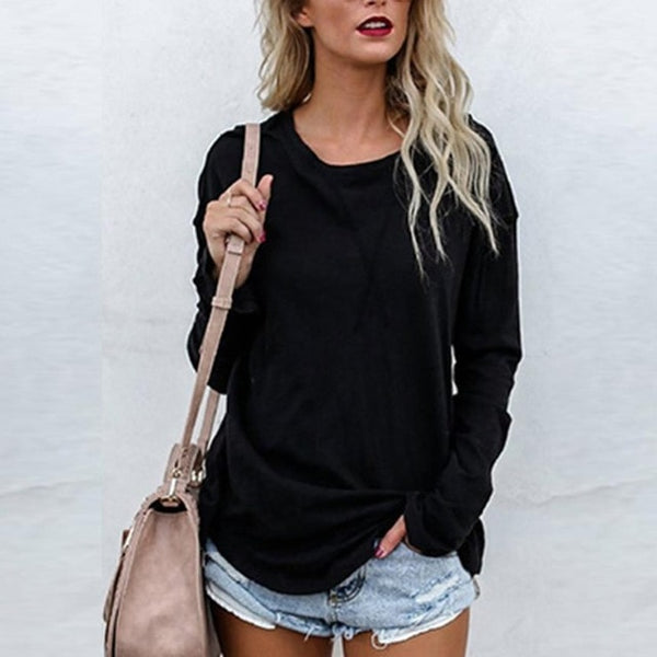 Women's Long Sleeve Chic Fashion Top T-shirt
