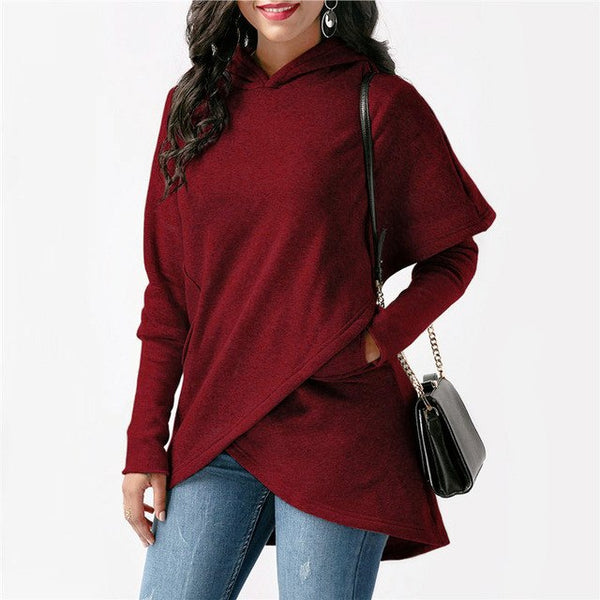 Women Long Sleeve Pullover Top Hoodie Sweater