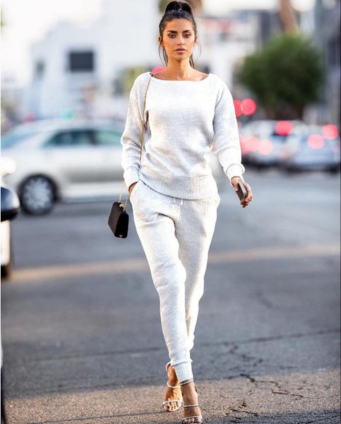 Fashion Two Piece Set Women Tracksuits Female Set 2 Pieces Top and Pants Sportswear Set