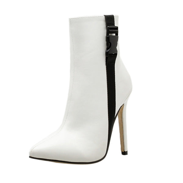 Women High-Heel Stiletto Pointed Toe Ankle Boots