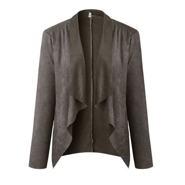Women's Long Sleeve Lapel Coat Solid Simple Ladies Slim Casual Fashion Suit Cardigan Jacket Outwear