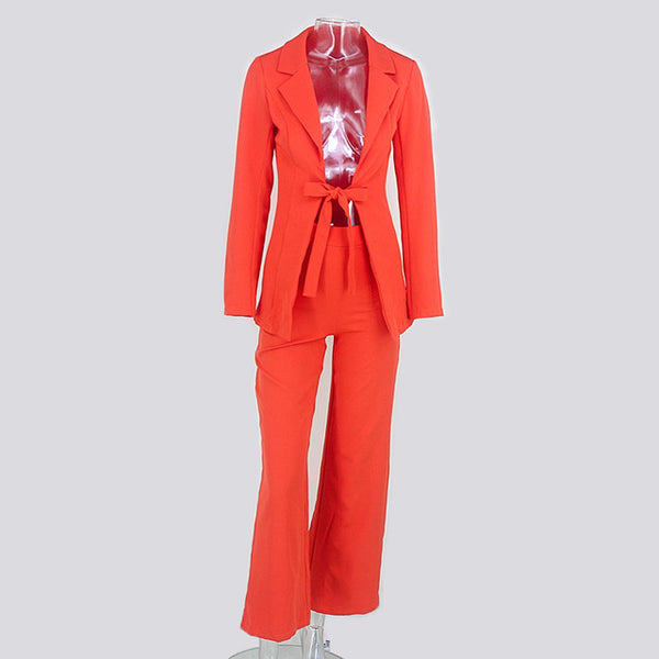 Formal Top And Pants Elegant  Sexy Two Piece Set