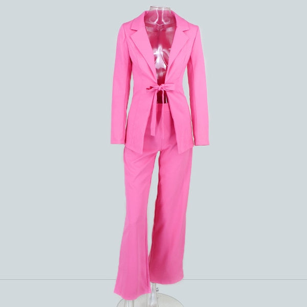 Formal Top And Pants Elegant  Sexy Two Piece Set