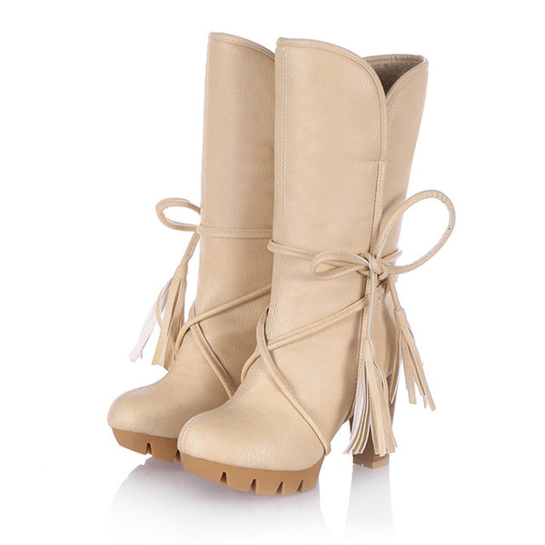 Inside Out Fringe Womens Boots