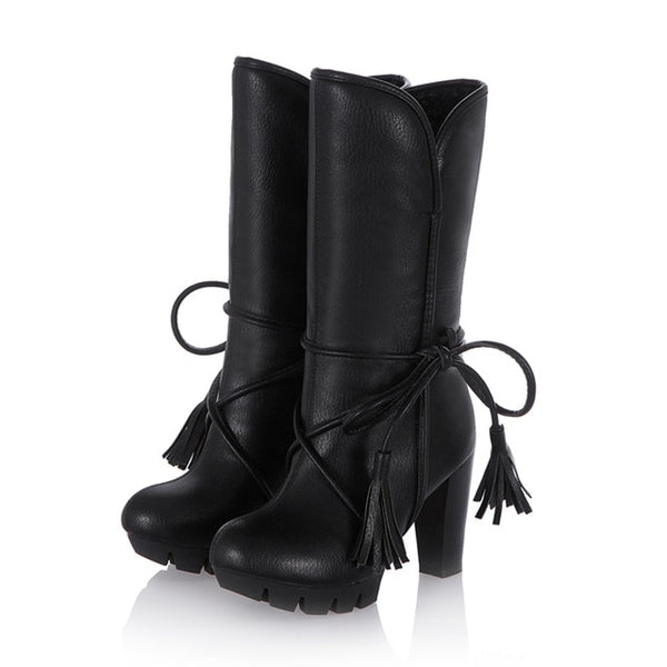 Inside Out Fringe Womens Boots