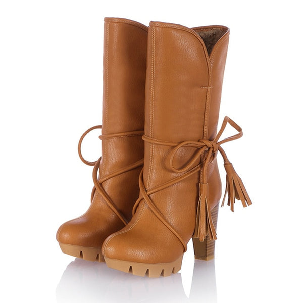 Inside Out Fringe Womens Boots