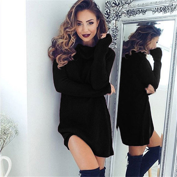 Autumn Women Long Sleeve Casual Knitted Pullover Sweater