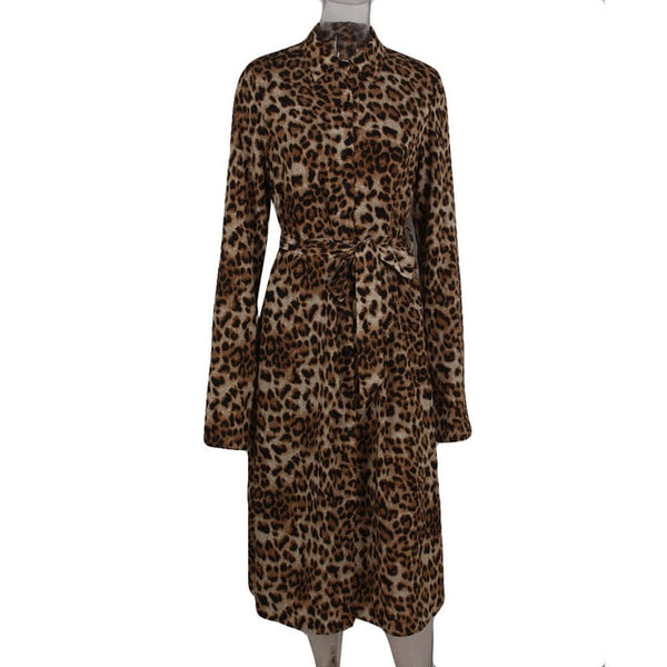 Women's Leopard Print Maxi Dress