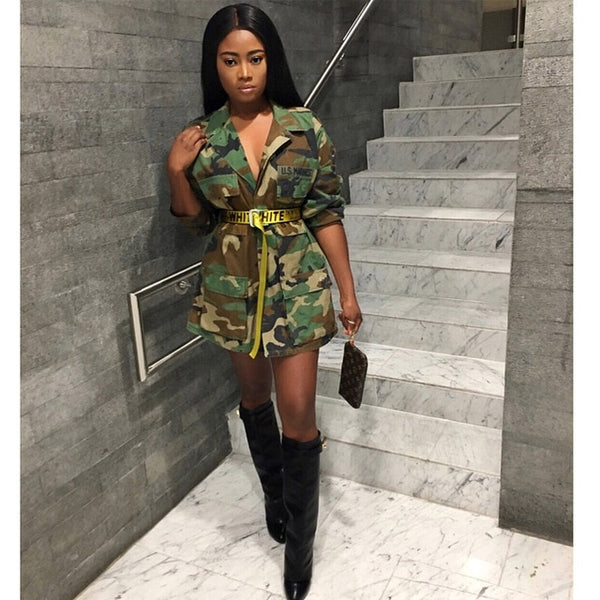 Army Camouflage Fashion Long Sleeve Casual Jacket