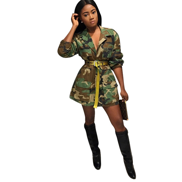 Army Camouflage Fashion Long Sleeve Casual Jacket