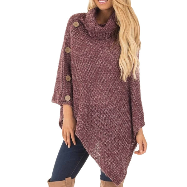 Autumn Winter Long Sleeve Turtleneck Knitted Sweater