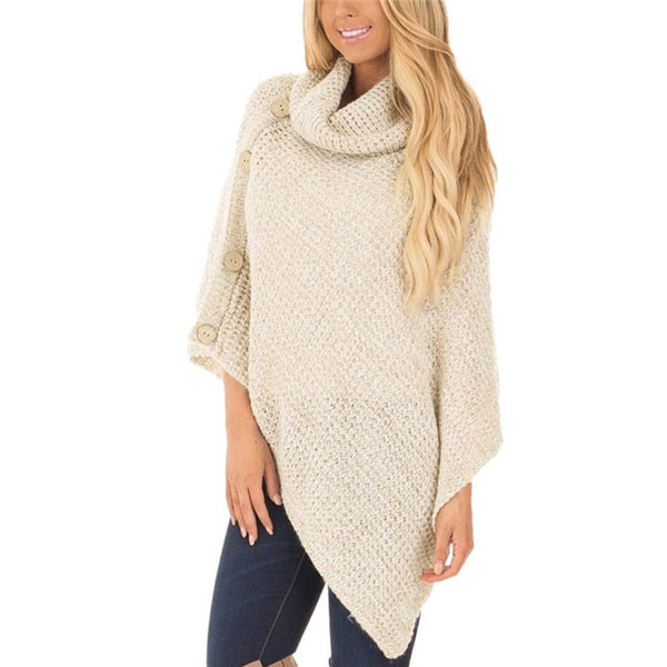 Autumn Winter Long Sleeve Turtleneck Knitted Sweater