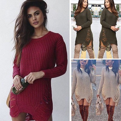 Women Autumn Long Sleeve Knit Slim Sweater