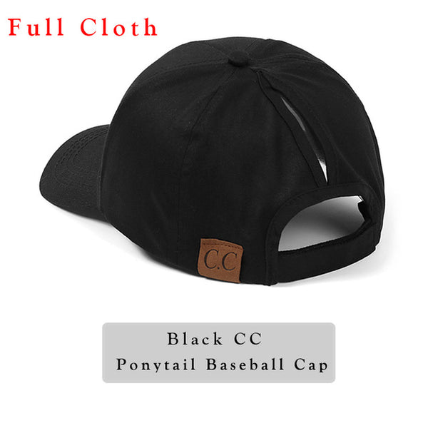 Glitter Ponytail Baseball Cap Women Snap-back Hat Summer Messy Bun Mesh Hats Casual Adjustable Sport Caps